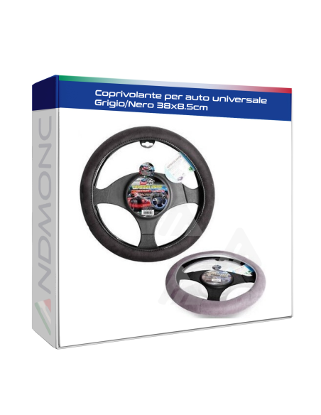 Coprivolante per auto universale Grigio/Nero 38x8.5cm