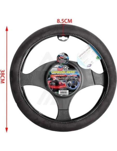 Coprivolante per auto universale Grigio/Nero 38x8.5cm