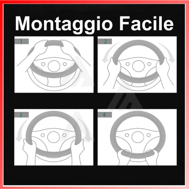 Coprivolante per auto universale Grigio/Nero...