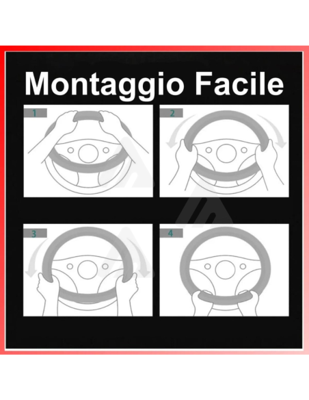 Coprivolante per auto universale Grigio/Nero 38x8.5cm