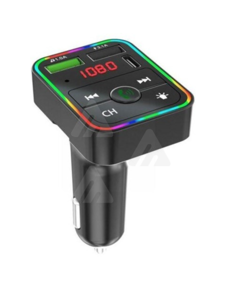 Kit Vivavoce bluetooth FM MP3 USB per Auto smartphone caricabatterie CAR F2