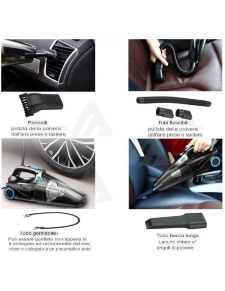 Aspirapolvere e gonfiatore pneumatici