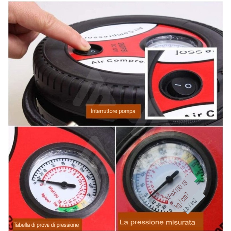 Gonfiatore pneumatico auto