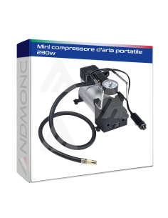 Mini compressore d'aria portatile 230w auto moto gonfiatore