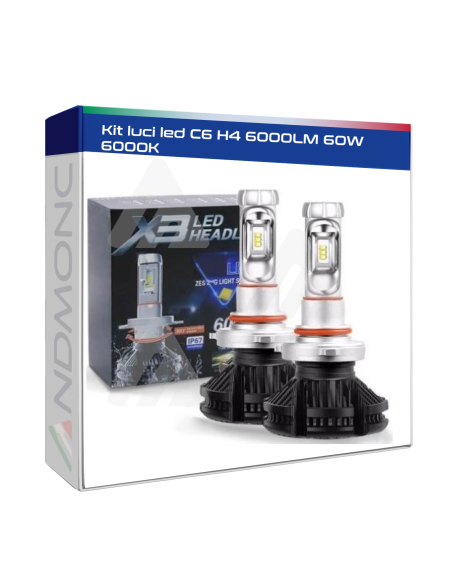 Kit luci led C6 H4 6000LM 60W 6000K
