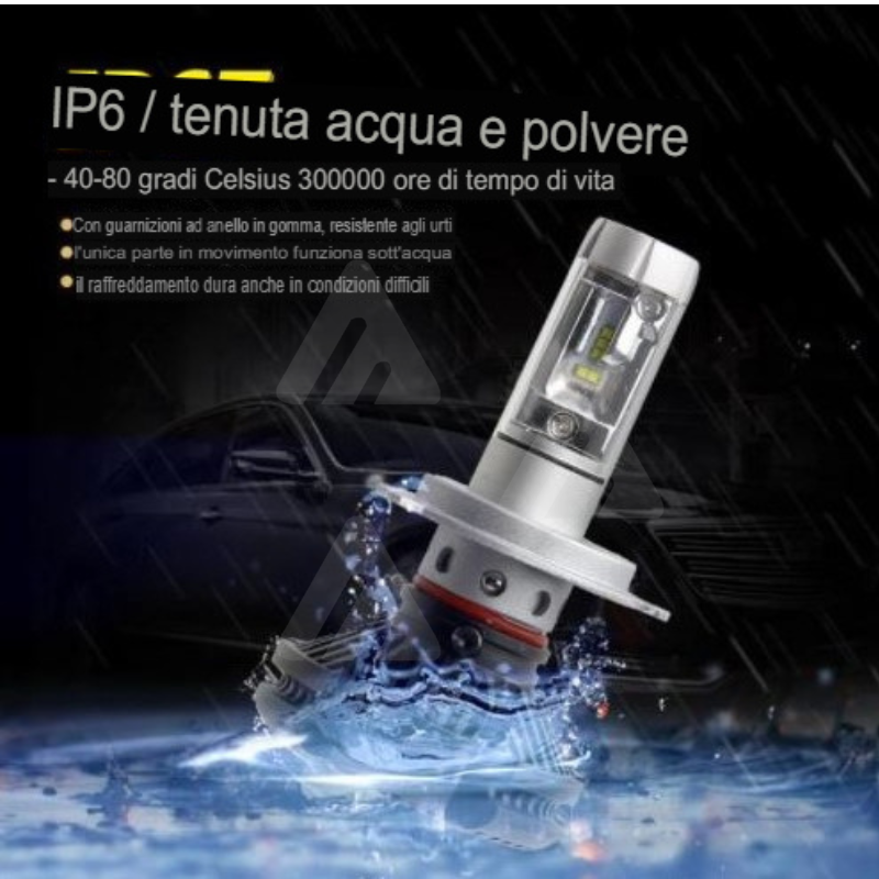 Kit luci led C6 H4 6000LM 60W 6000K