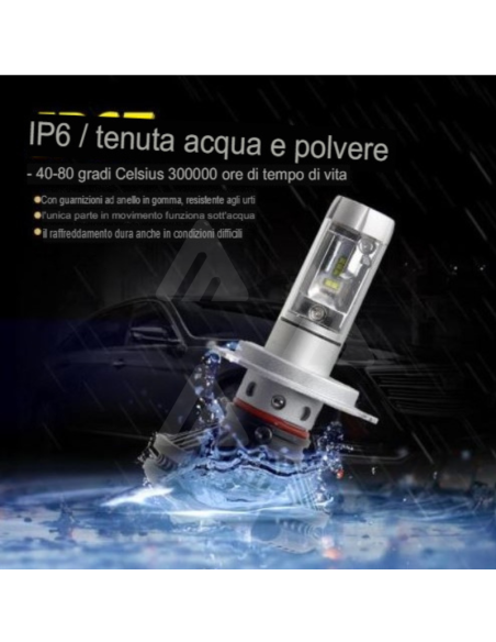 Kit luci led C6 H4 6000LM 60W 6000K