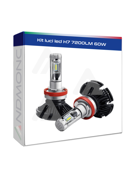 Kit luci led H7 7200LM 60W