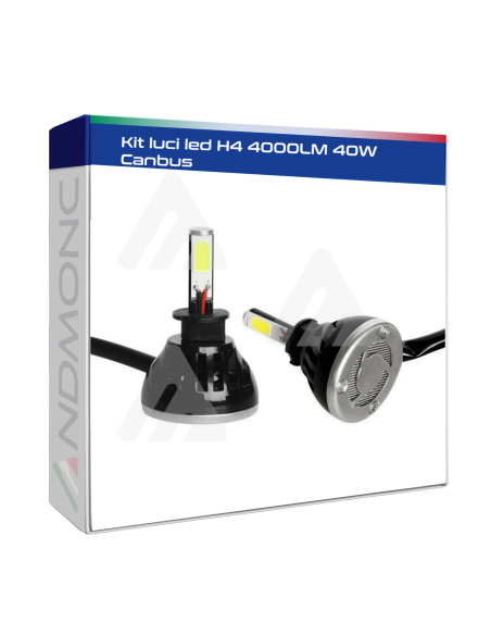 Kit luci led H4 4000LM 40W Canbus