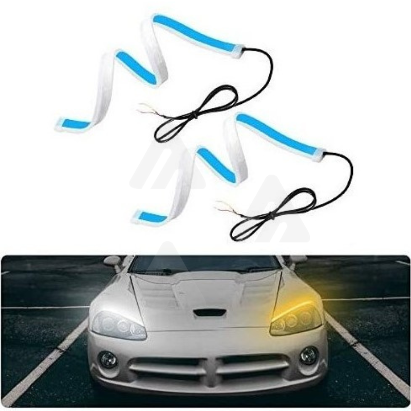 2pz Strisce LED Auto luci Diurne DRL + Frecce