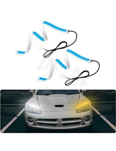 2pz Strisce LED Auto luci Diurne DRL + Frecce