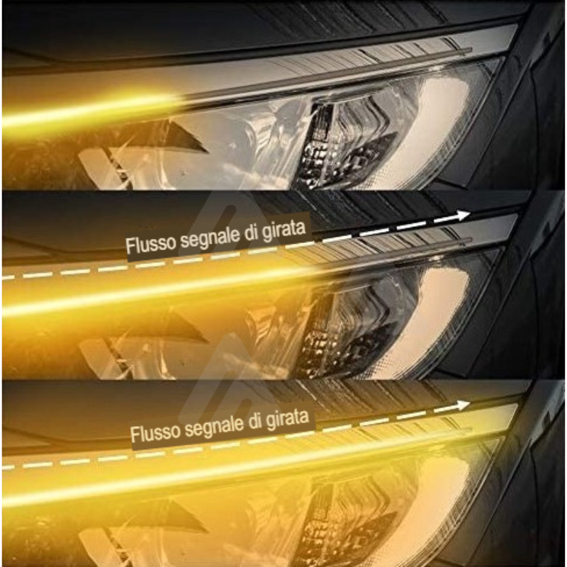2pz Strisce LED Auto luci Diurne DRL + Frecce