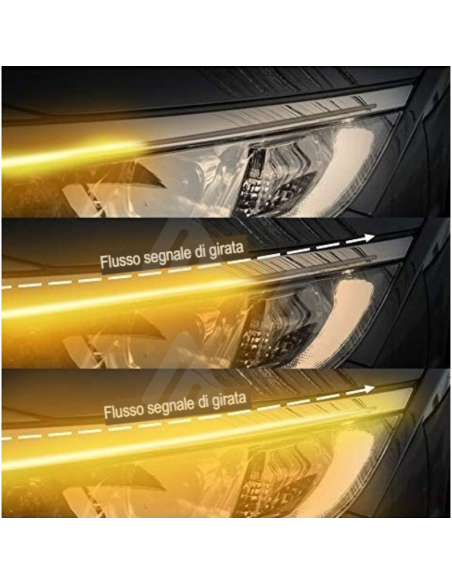 2pz Strisce LED Auto luci Diurne DRL + Frecce