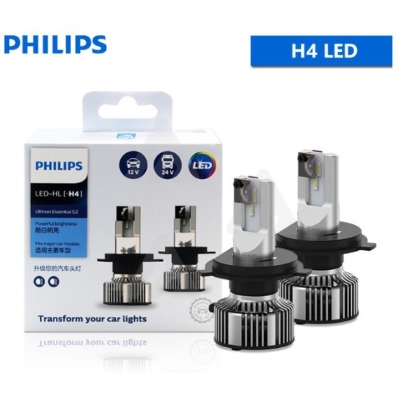 2X LED lampadine fari auto Philips  LED H4