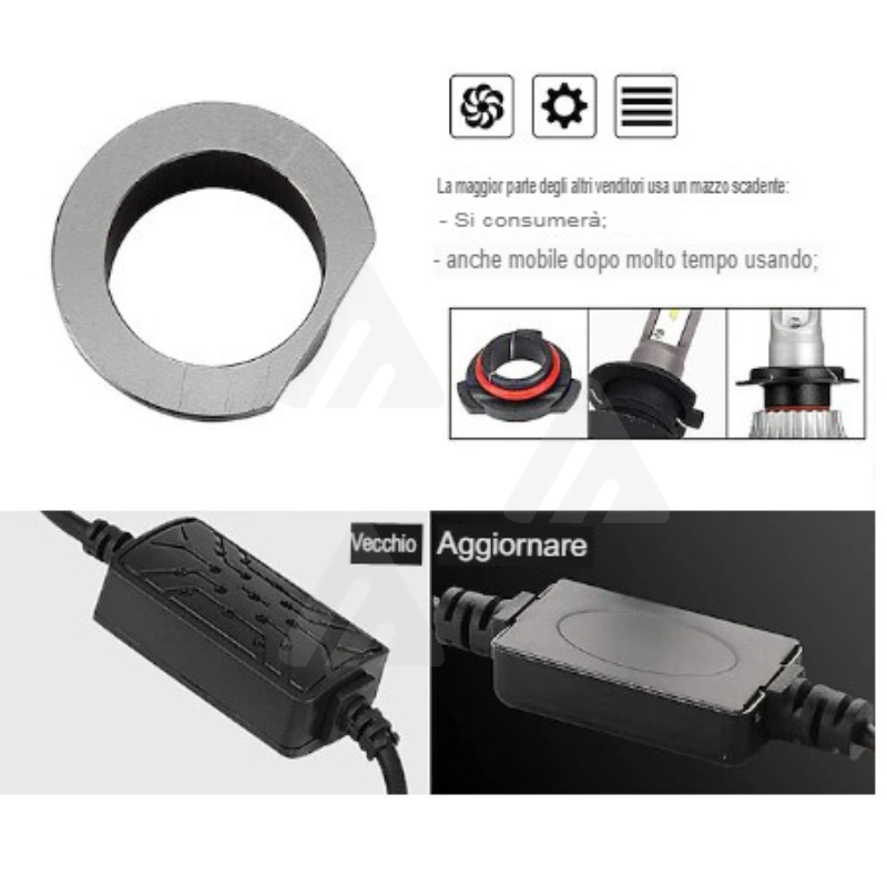 2 pezzi Auto LED Lampada frontale  H4...