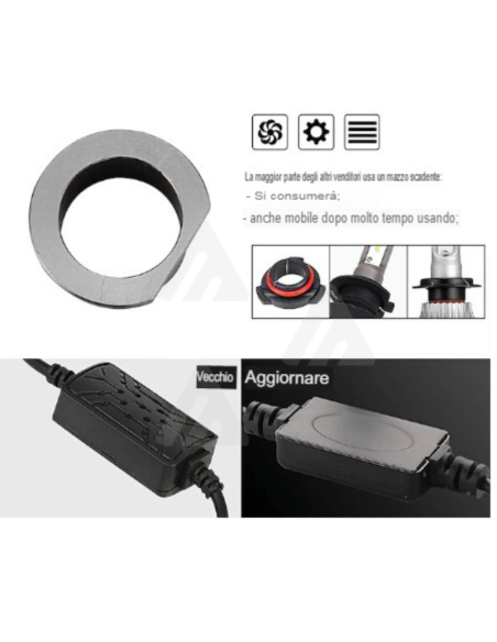 2 pezzi Auto LED Lampada frontale  H4  Lampadine 9000lm 48 W 6000 k Plug-and-Play