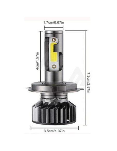 2 pezzi Auto LED Lampada frontale  H7  Lampadine 9000lm 48 W 6000 k Plug-and-Play