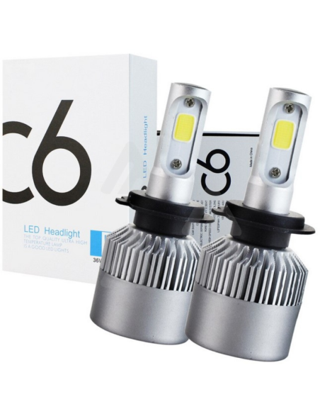 2x Kit lampade LED bianco H11 36W 3800LM 6000K Auto Moto C6