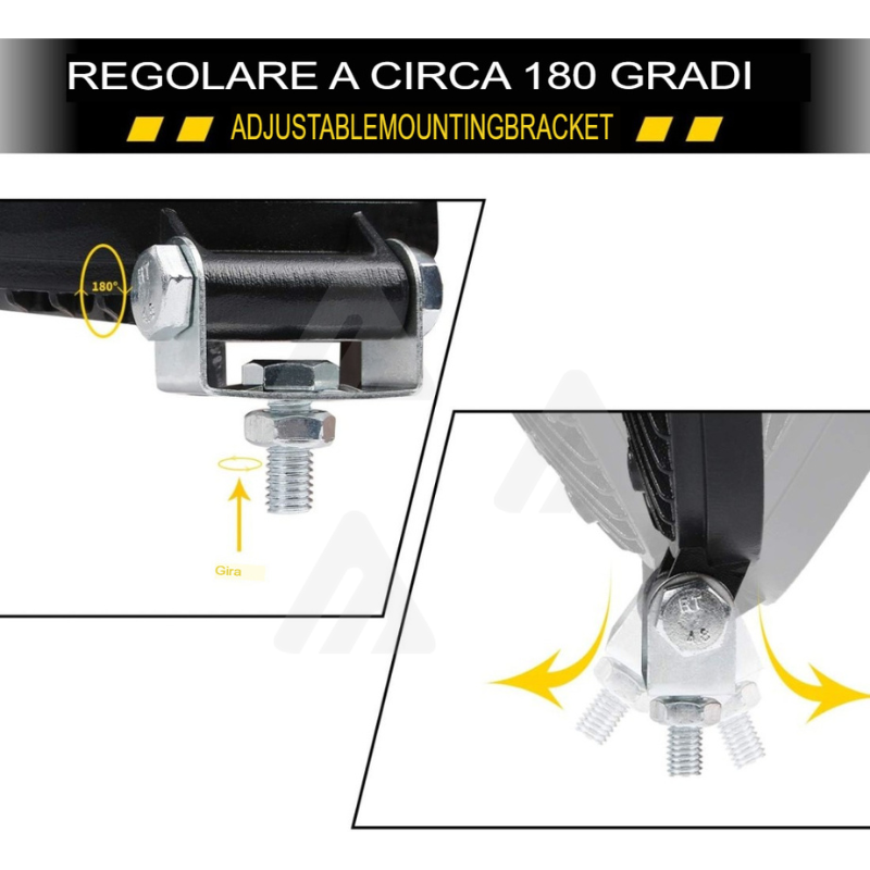 Faro da Lavoro Fuoristrada 2 X 42W Tondo Fari...