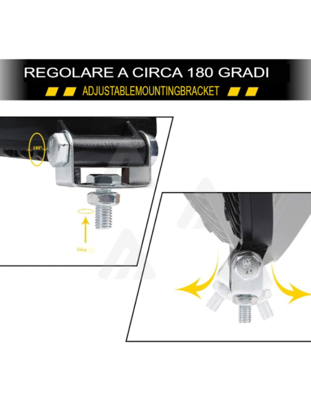 Faro da Lavoro Fuoristrada 2 X 42W Tondo Fari Led 12V 24V