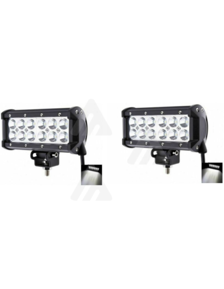 2x faro faretti LED supplementari fuoristrada 12 LED 36W 6000K IP68