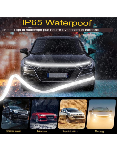 Luci a led striscia esterna per Auto Camion 150cm Impermeabile RGB