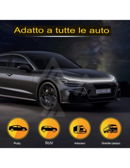 Luci a led striscia esterna per Auto Camion 150cm Impermeabile RGB