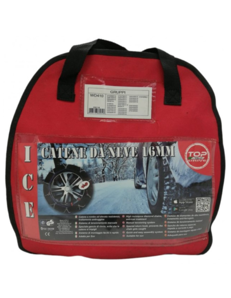 2pz. confezione Catene da Neve 16MM