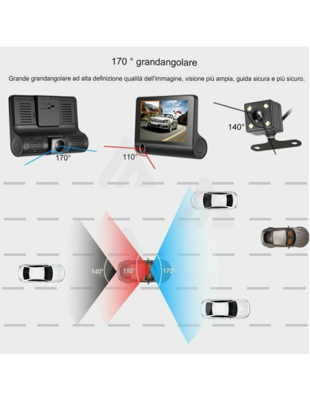 Monitor Auto DVR Dash Cam 4" FULL HD 1080P CARDVR