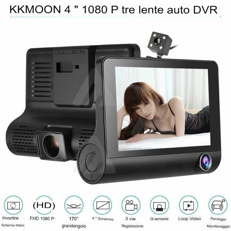 Monitor Auto DVR Dash Cam 4" FULL HD 1080P CARDVR