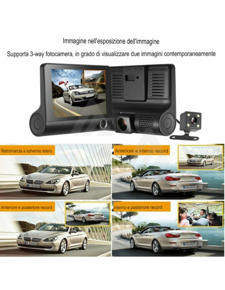 Monitor Auto DVR Dash Cam 4" FULL HD 1080P CARDVR