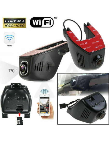 Telecamera Auto Full HD 1080P WiFi DVR Video Recorder Dash Cam