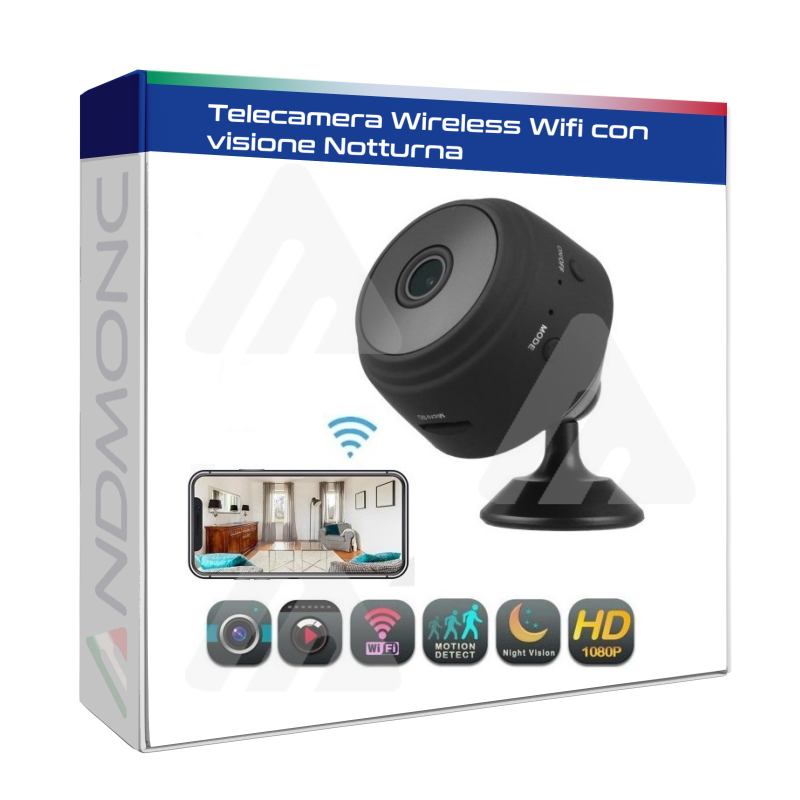 Telecamera Wireless Wifi con visione Notturna