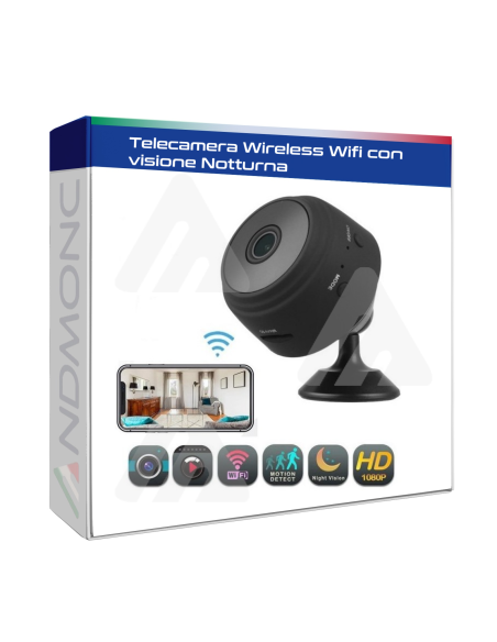 Telecamera Wireless Wifi con visione Notturna