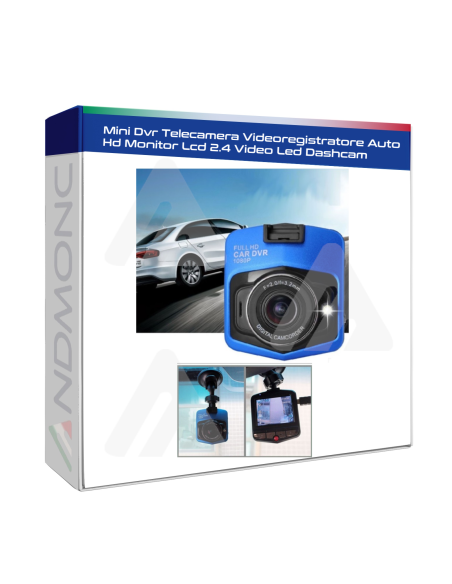 Mini Dvr Telecamera Videoregistratore Auto Hd Monitor Lcd 2.4 Video Led Dashcam