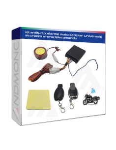 Kit antifurto allarme moto scooter universale sicurezza...