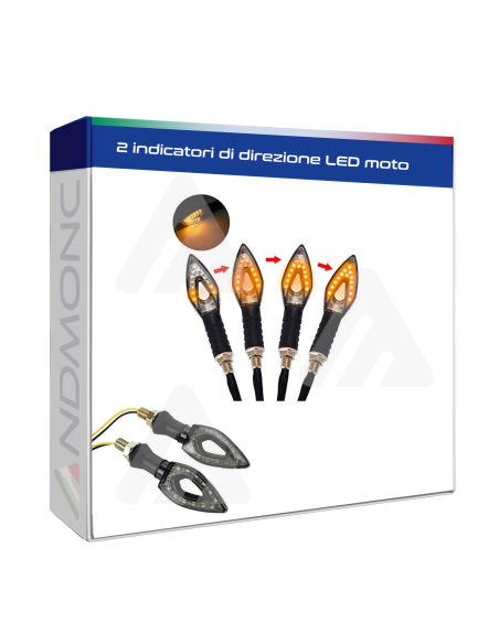 2 indicatori di direzione LED moto