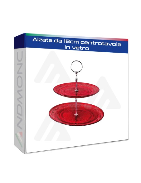 Alzata da 18cm centrotavola in vetro