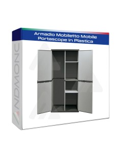 Armadio Mobiletto Mobile Portascope In Plastica 68 x 39,5...