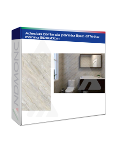 Adesivo carta da parato 3pz. effetto marmo 30x60cm