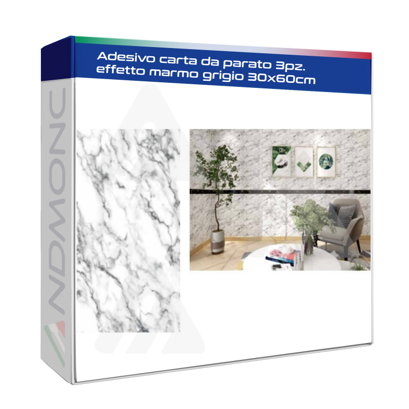 Adesivo carta da parato 3pz. effetto marmo...