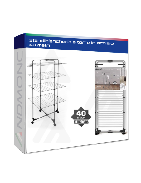 Stendibiancheria a torre in acciaio 40 metri