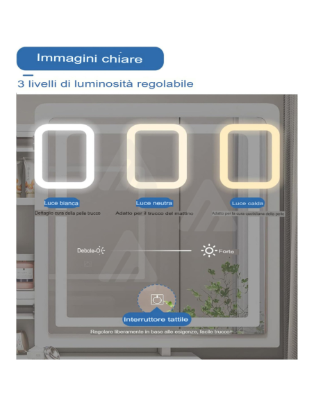 Tavolo da toeletta a LED con specchio scorrevole e sgabello per camera da letto, mobile da ragazza