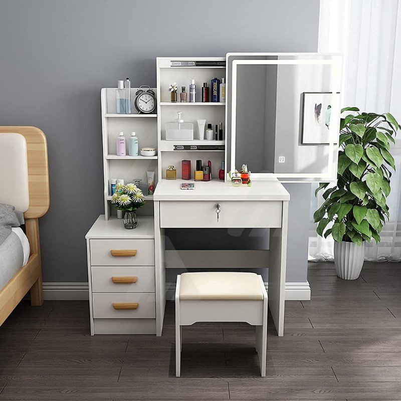 Tavolo da toeletta a LED con specchio...