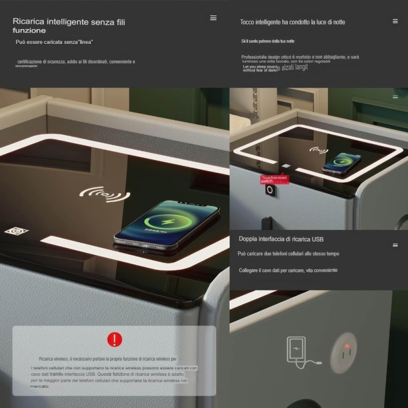 Tavolino con altoparlante Bluetooth , comodino...