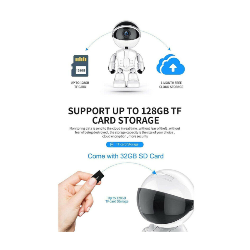 Robot videocamera sorveglianza ip wireless