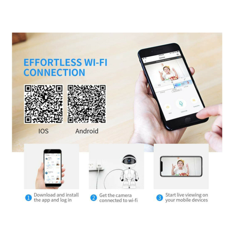 Robot videocamera sorveglianza ip wireless