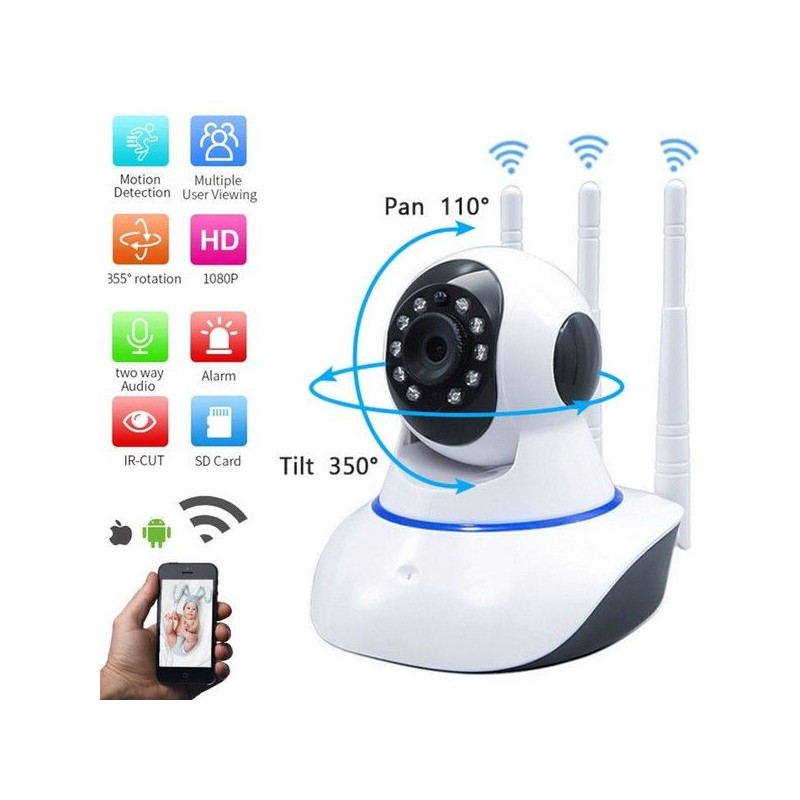 Telecamera IP senza fili, Full HD, robotizzata