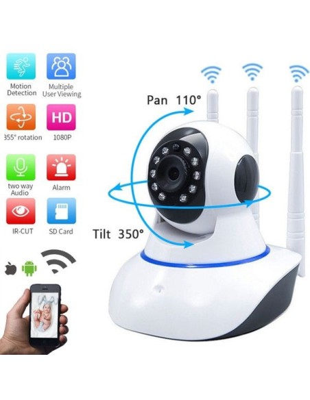 Telecamera IP senza fili, Full HD, robotizzata