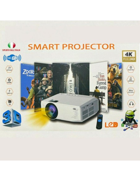 Proiettore android wifi 4dgb ram 64gb